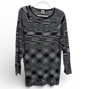M Missoni - Black & White Tunic Sweater - Sz L